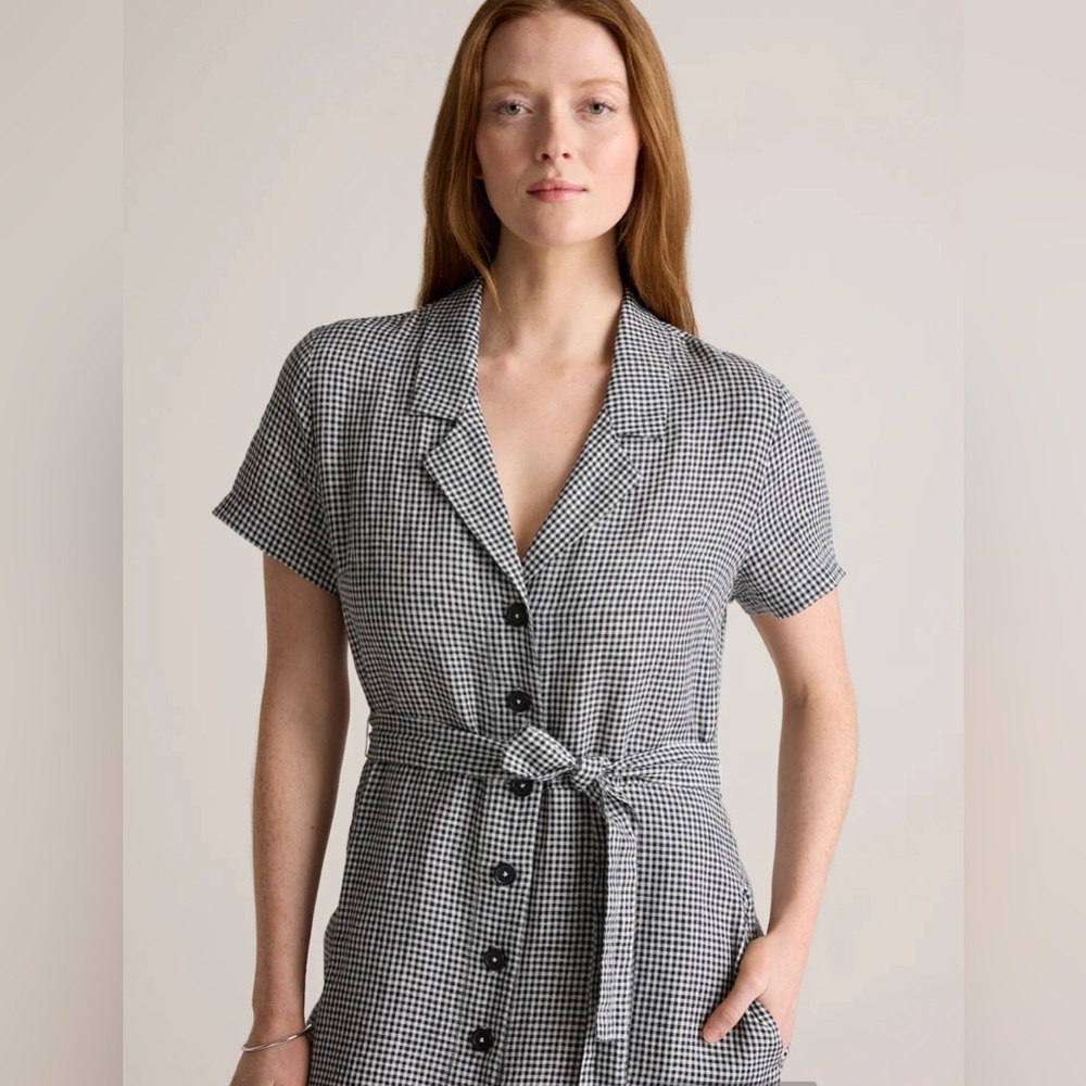 Quince 100% European Linen Button Front Dress - Picture 2 of 8
